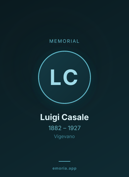 Memorial portrait of Luigi Casale