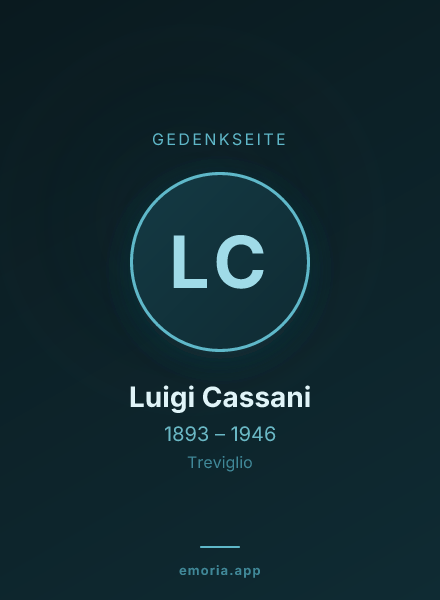 Gedenkportrait von Luigi Cassani