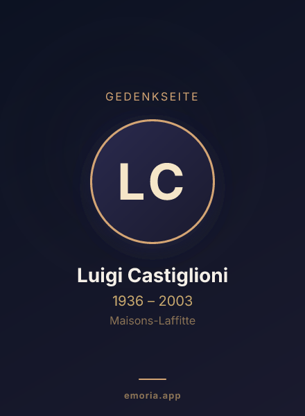 Gedenkportrait von Luigi Castiglioni