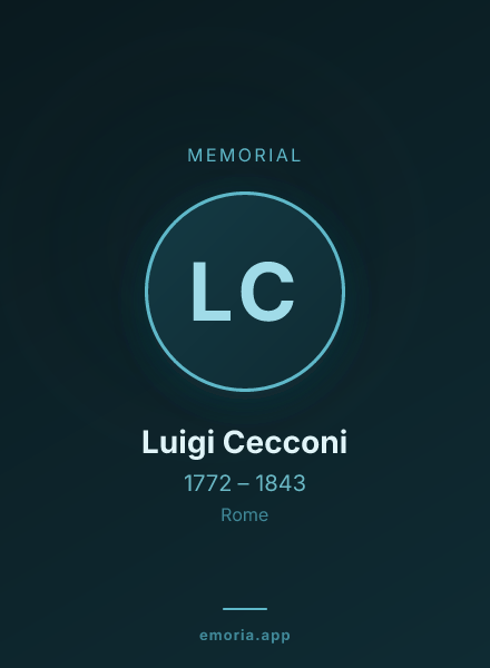 Memorial portrait of Luigi Cecconi