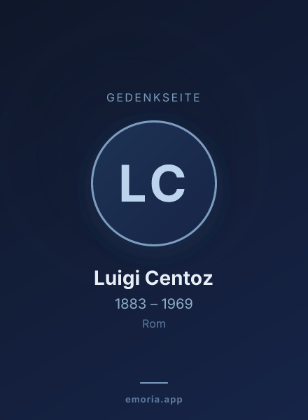 Gedenkportrait von Luigi Centoz