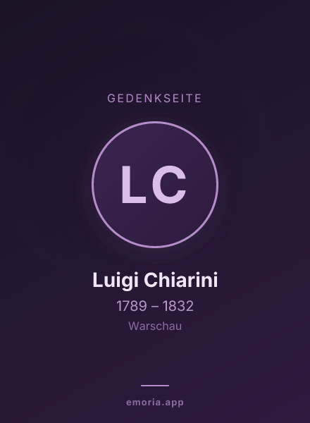 Gedenkportrait von Luigi Chiarini