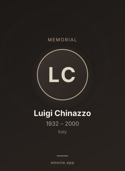 Memorial portrait of Luigi Chinazzo