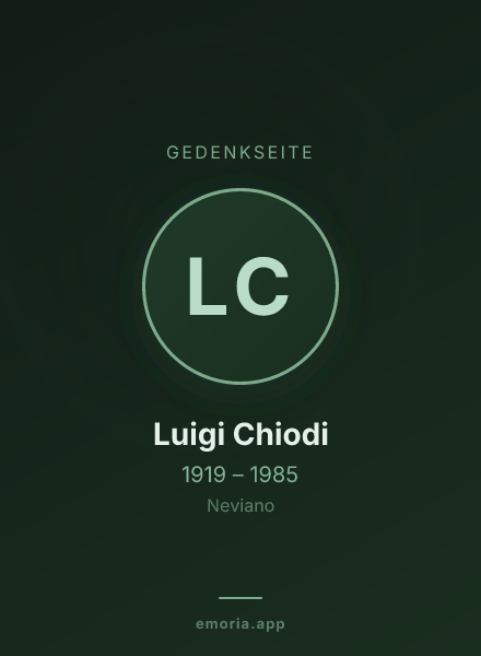 Gedenkportrait von Luigi Chiodi