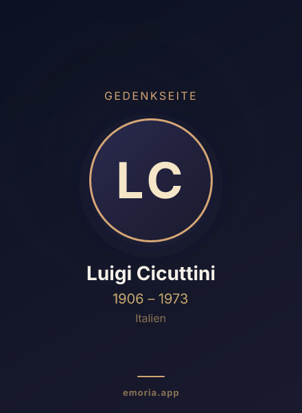 Gedenkportrait von Luigi Cicuttini