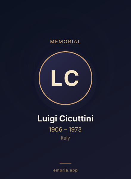 Memorial portrait of Luigi Cicuttini
