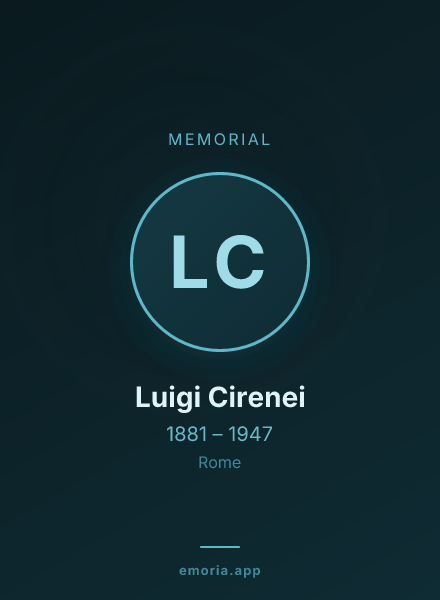 Memorial portrait of Luigi Cirenei