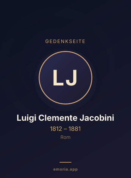 Gedenkportrait von Luigi Clemente Jacobini