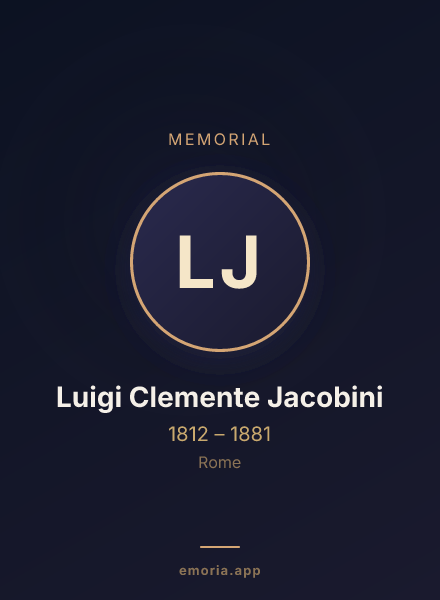 Memorial portrait of Luigi Clemente Jacobini