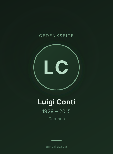 Gedenkportrait von Luigi Conti