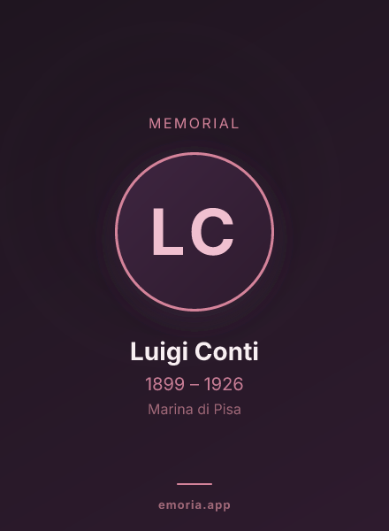 Memorial portrait of Luigi Conti