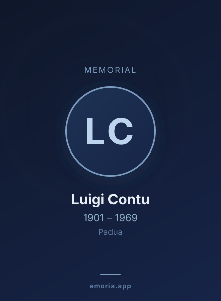 Memorial portrait of Luigi Contu