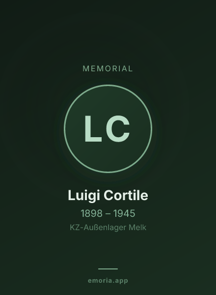 Memorial portrait of Luigi Cortile