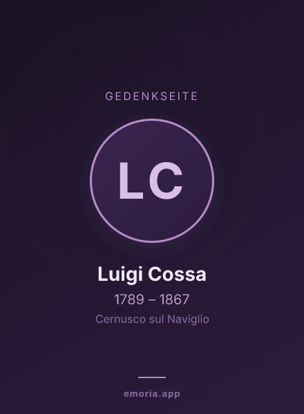 Gedenkportrait von Luigi Cossa