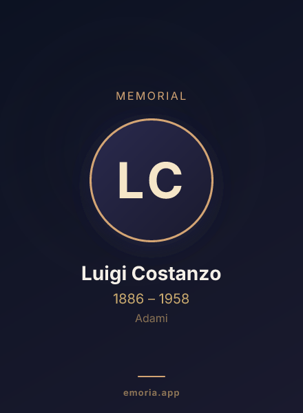 Memorial portrait of Luigi Costanzo