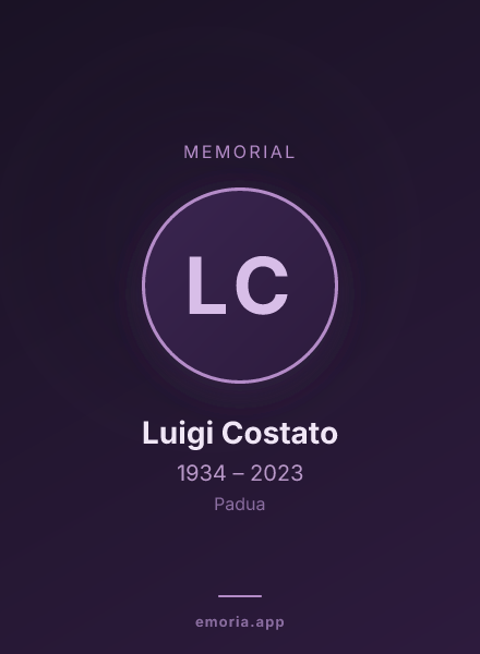 Memorial portrait of Luigi Costato