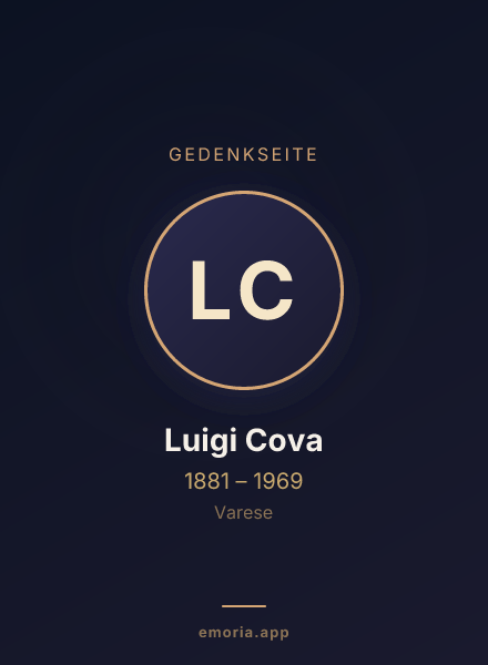 Gedenkportrait von Luigi Cova