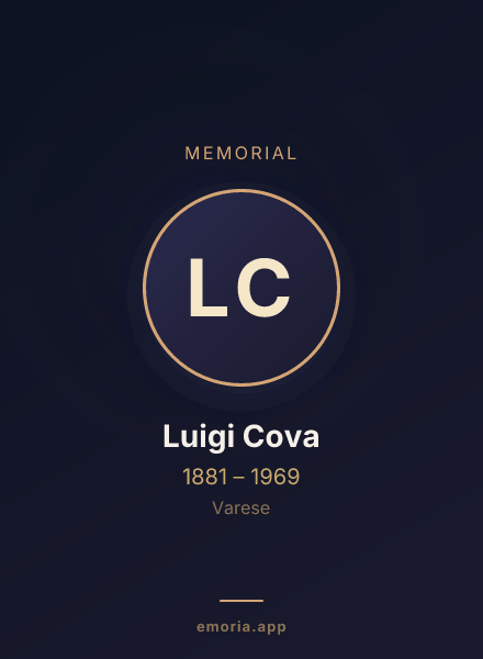 Memorial portrait of Luigi Cova