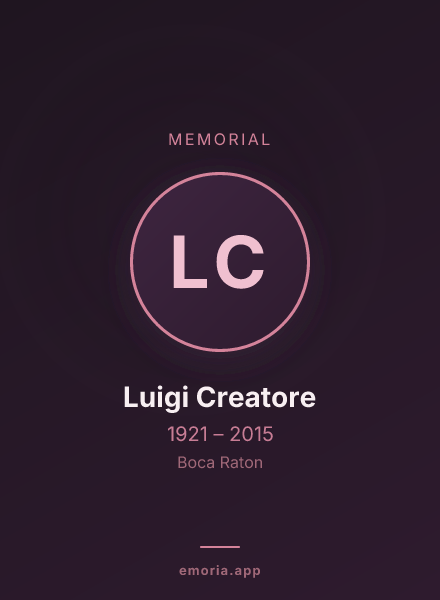 Memorial portrait of Luigi Creatore