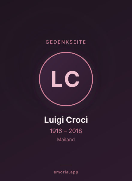 Gedenkportrait von Luigi Croci