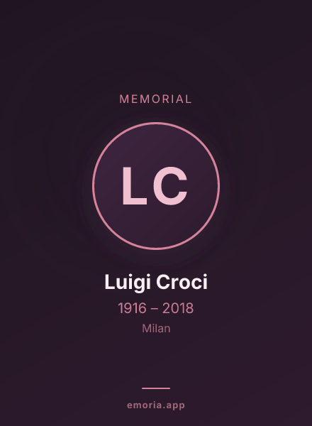 Memorial portrait of Luigi Croci