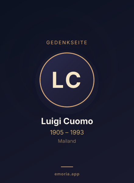 Gedenkportrait von Luigi Cuomo