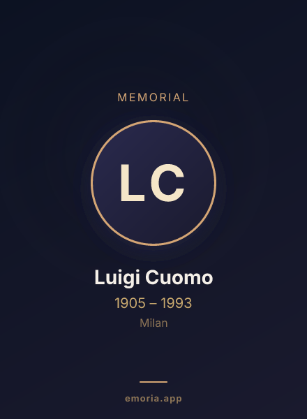 Memorial portrait of Luigi Cuomo