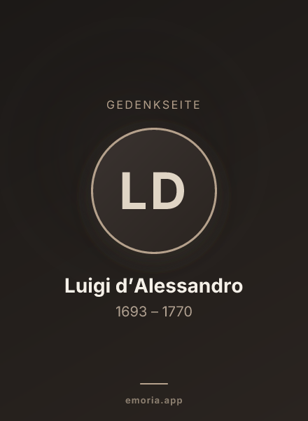 Gedenkportrait von Luigi d’Alessandro