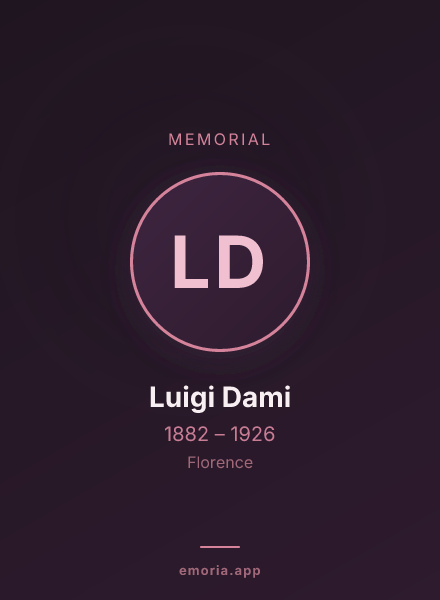Memorial portrait of Luigi Dami