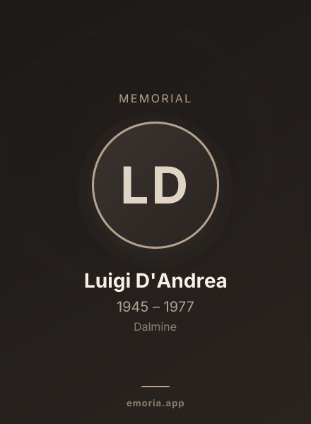 Memorial portrait of Luigi D'Andrea