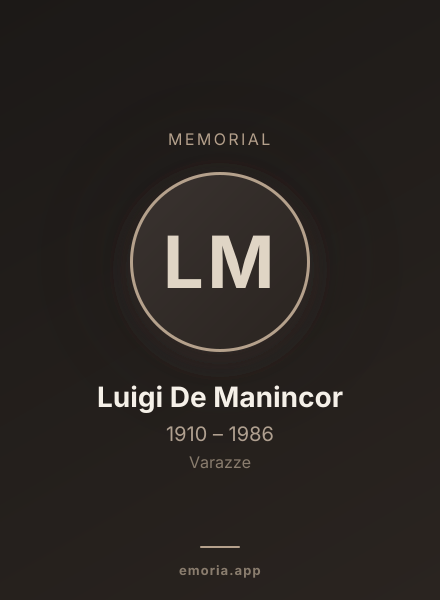 Memorial portrait of Luigi De Manincor