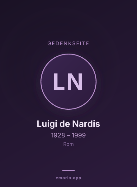 Gedenkportrait von Luigi de Nardis