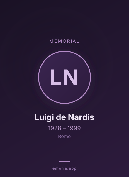 Memorial portrait of Luigi de Nardis