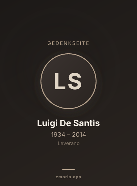 Gedenkportrait von Luigi De Santis