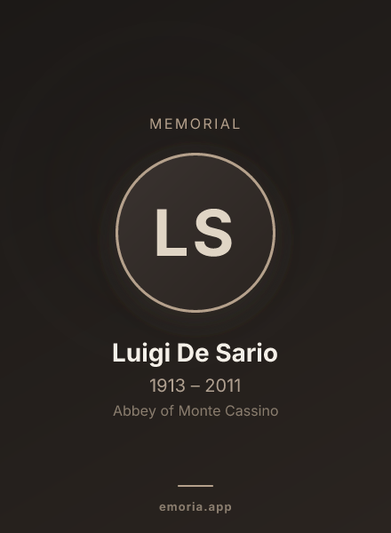 Memorial portrait of Luigi De Sario