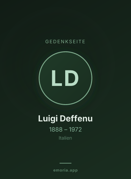 Gedenkportrait von Luigi Deffenu