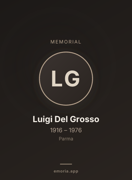 Memorial portrait of Luigi Del Grosso