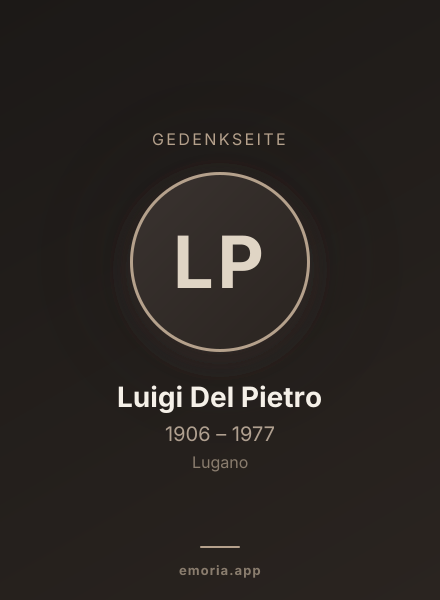 Gedenkportrait von Luigi Del Pietro