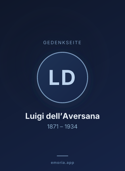 Gedenkportrait von Luigi dell’Aversana