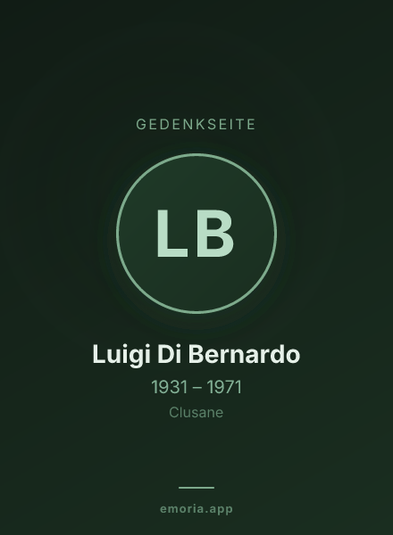 Gedenkportrait von Luigi Di Bernardo