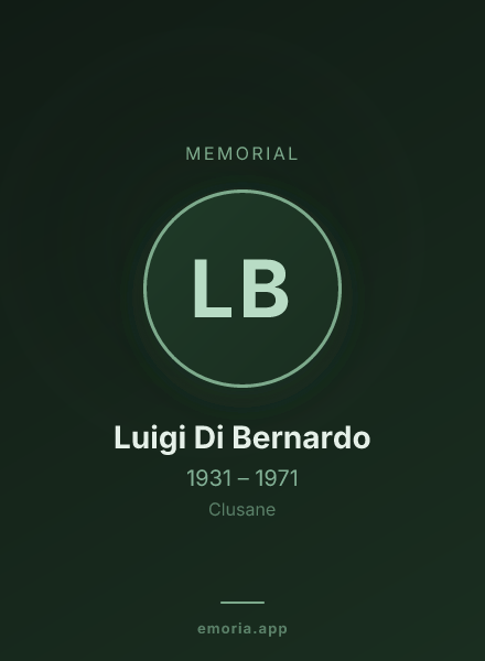 Memorial portrait of Luigi Di Bernardo