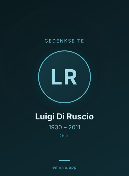 Gedenkportrait von Luigi Di Ruscio