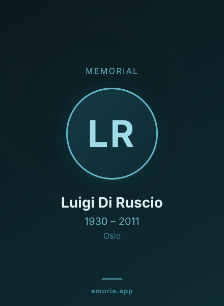 Memorial portrait of Luigi Di Ruscio