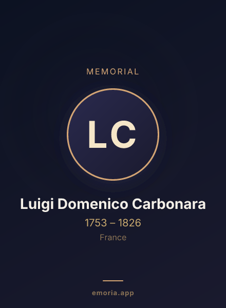 Memorial portrait of Luigi Domenico Carbonara