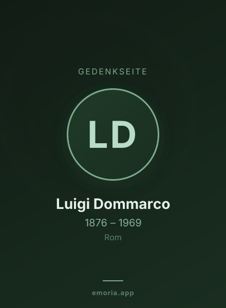 Gedenkportrait von Luigi Dommarco