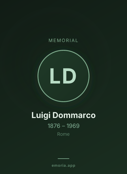 Memorial portrait of Luigi Dommarco