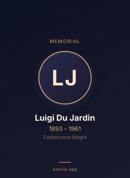 Memorial portrait of Luigi Du Jardin