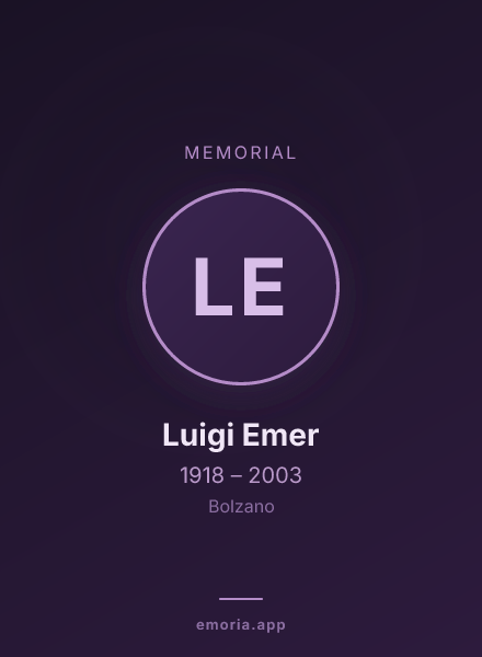 Memorial portrait of Luigi Emer