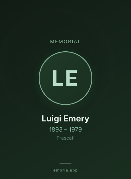 Memorial portrait of Luigi Emery