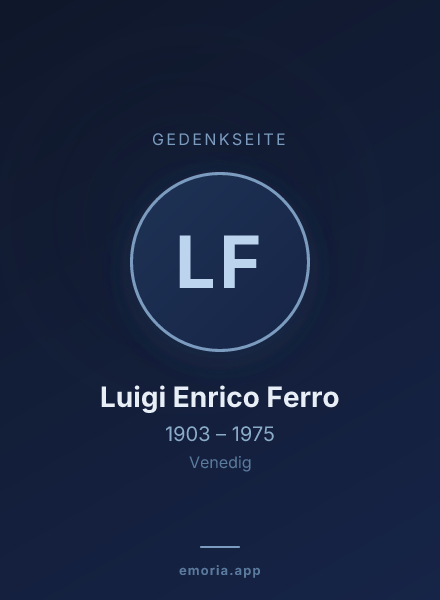 Gedenkportrait von Luigi Enrico Ferro